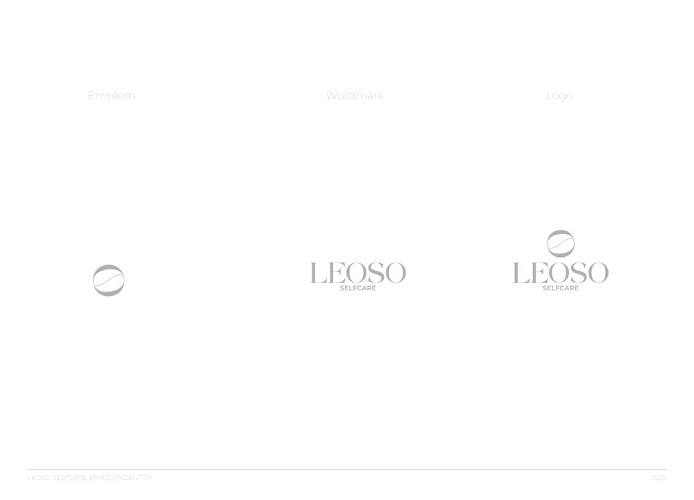Leoso Selfcare — emblem, wordmark and logo