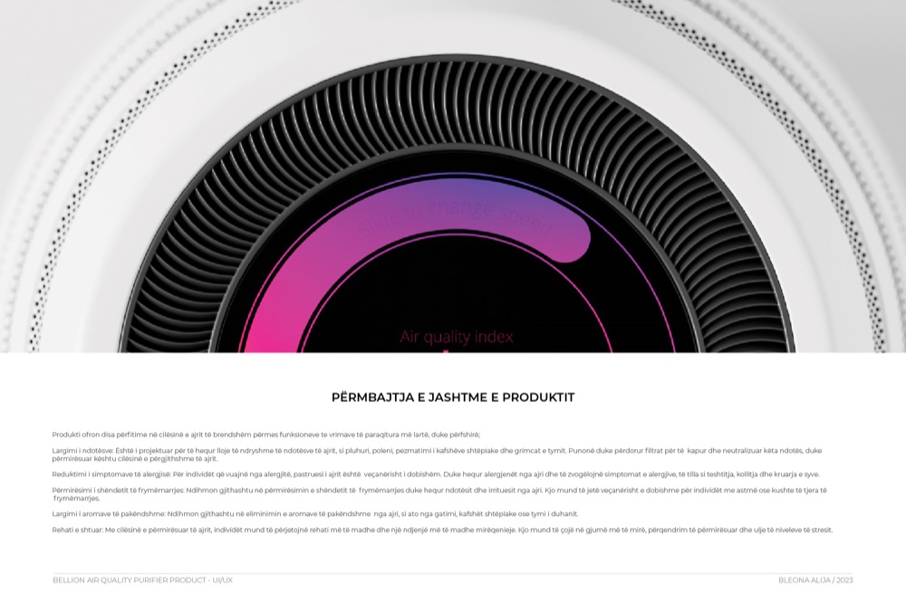 Bellion — Air purifier functions