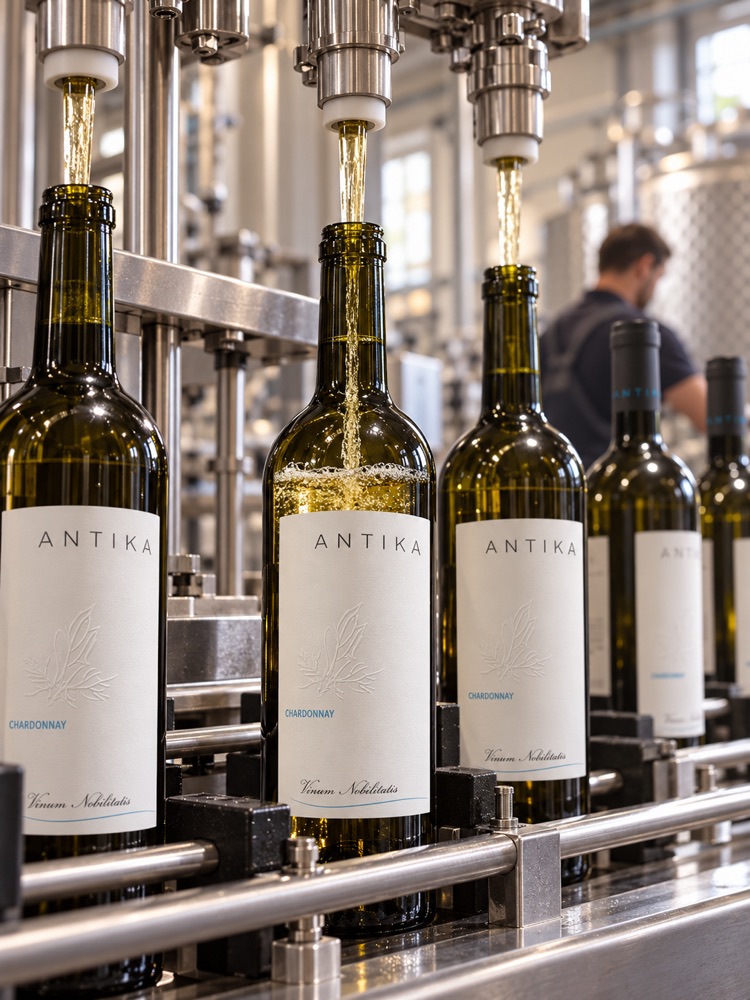 Antika Chardonnay bottling line
