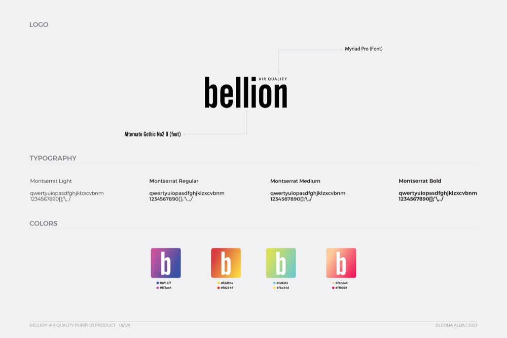 Bellion — Logo, typography and colors