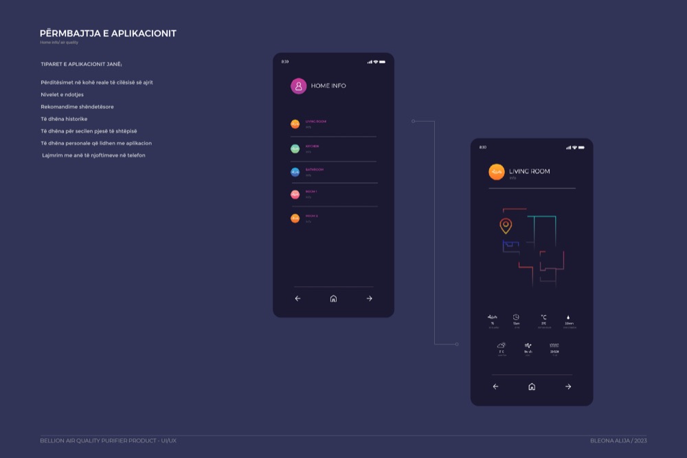Bellion — Dark mode room information