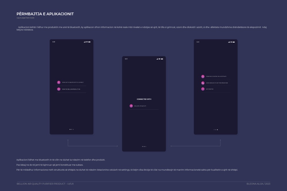Bellion — Dark mode device connection